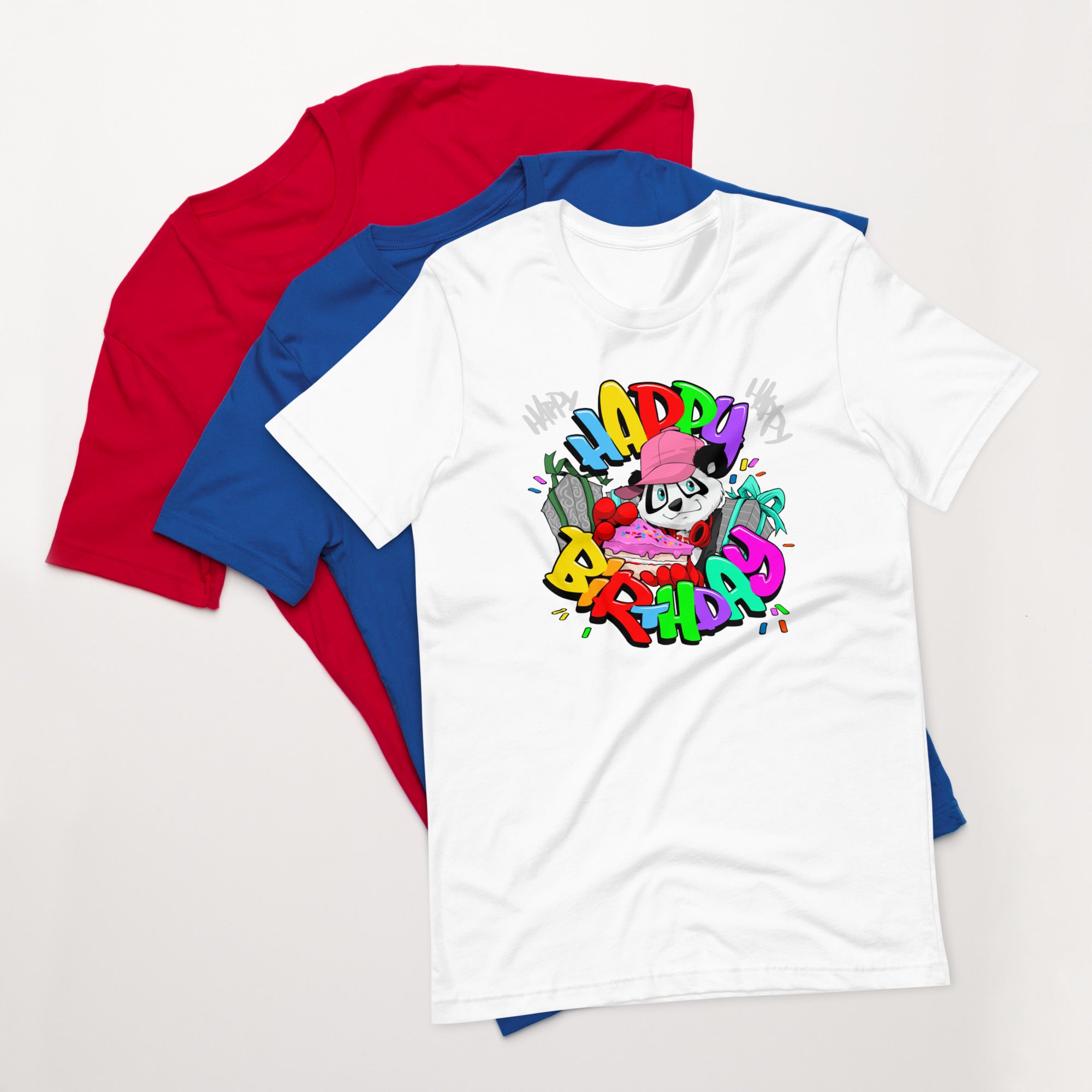 Pj Panda Happy Birthday Unisex t-shirt